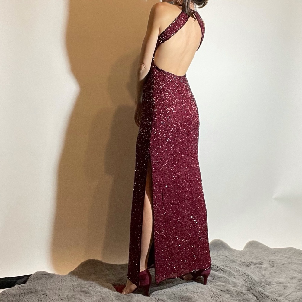 Small/ Medium Scala Beaded Gown Red - Picture 6 of 7
